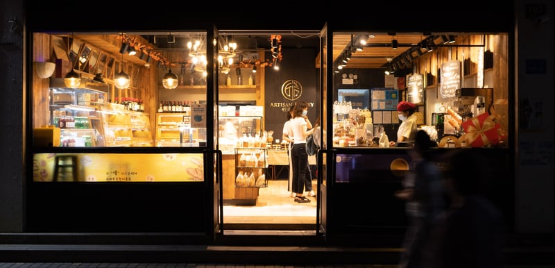 Artisan Bakery, shortly after the lockdown ended