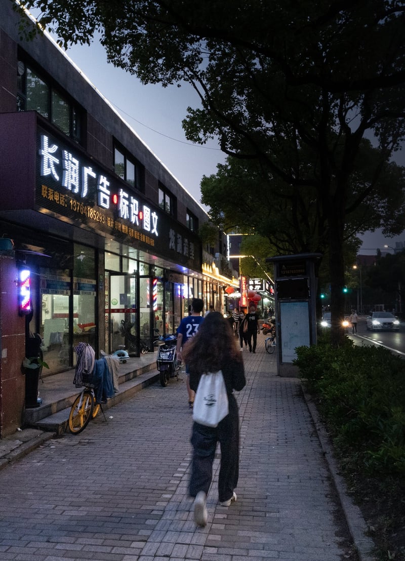Lingshan Road, Shanghai, night