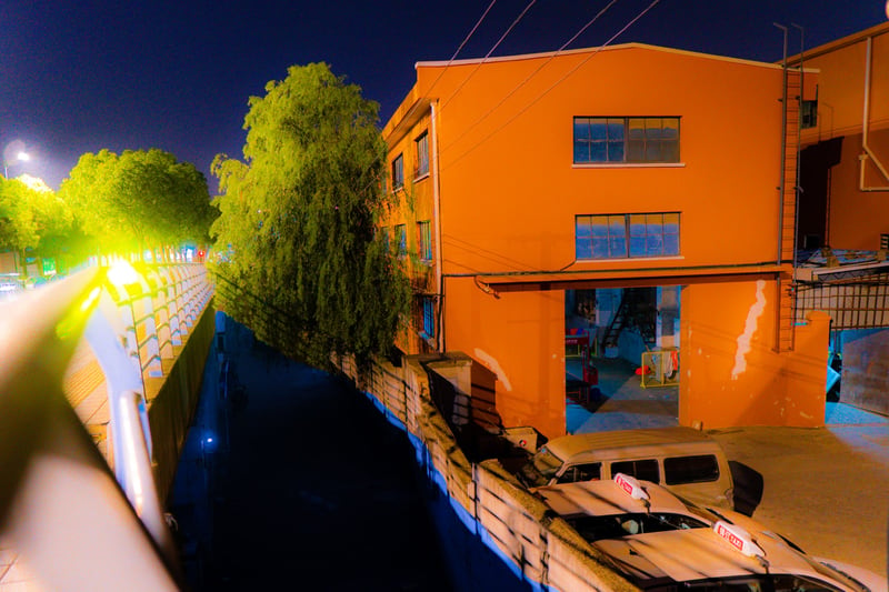 Next to Yangjing Port canal. Tinted.