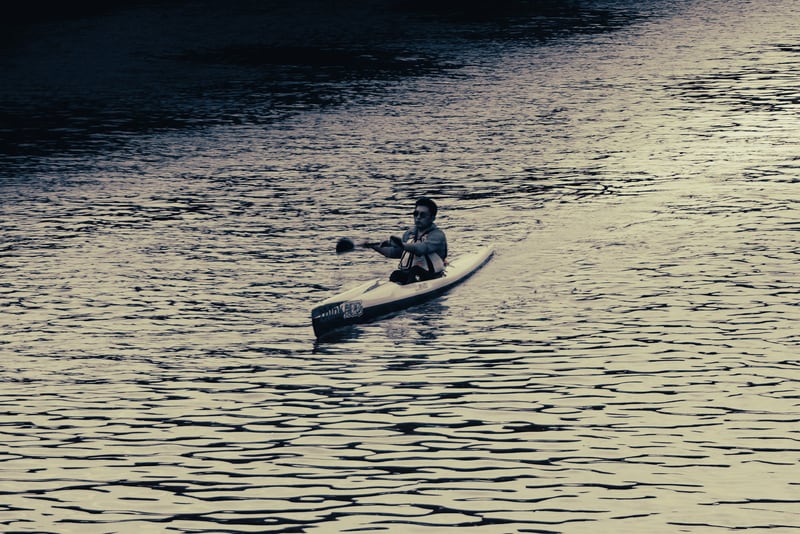 Zhangjiabang Canal kayaker