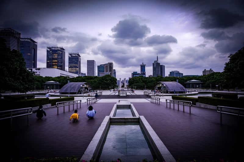 Century Square, dusk