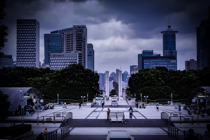 Century Square, dusk