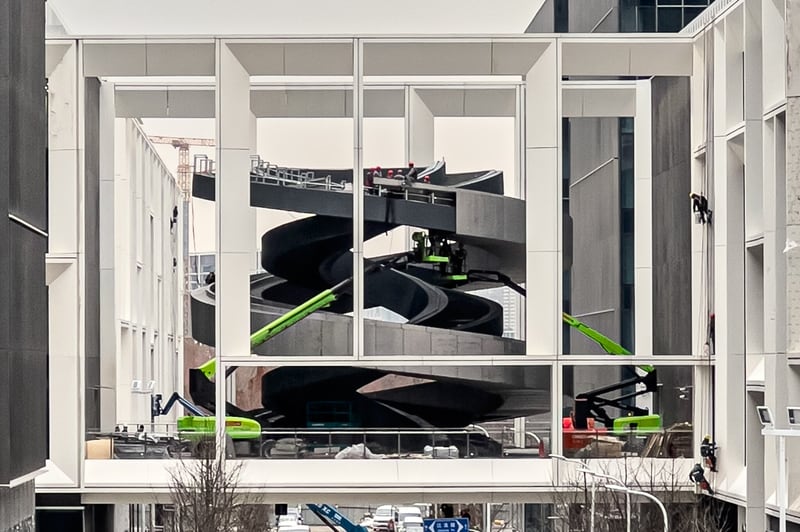Ongoing construction at the Crystal Mall