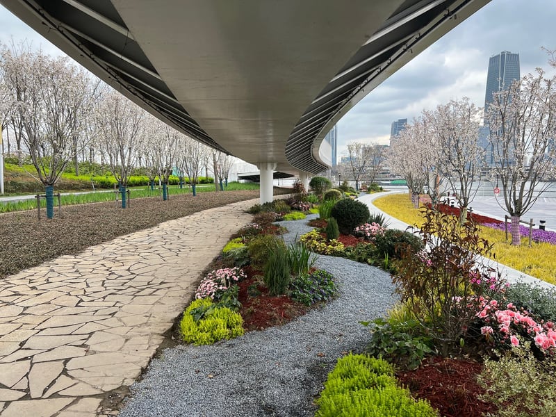 Under the bike path